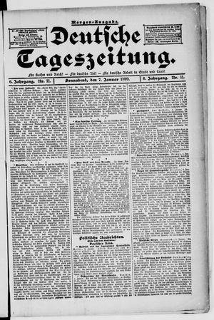 Deutsche Tageszeitung vom 07.01.1899
