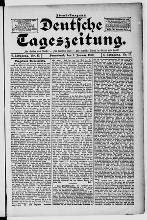 Deutsche Tageszeitung vom 07.01.1899