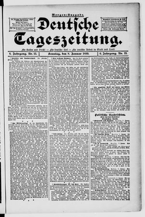 Deutsche Tageszeitung vom 08.01.1899