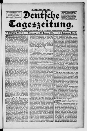 Deutsche Tageszeitung vom 10.01.1899
