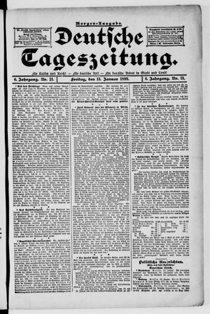 Deutsche Tageszeitung vom 13.01.1899
