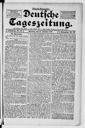 Deutsche Tageszeitung vom 16.01.1899