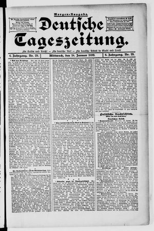 Deutsche Tageszeitung vom 18.01.1899