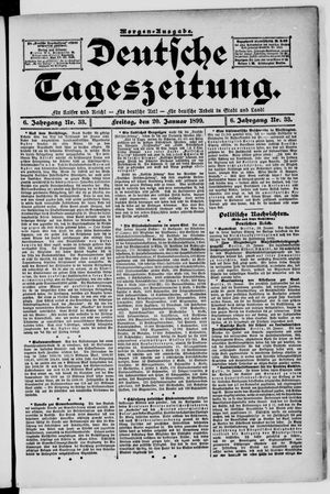 Deutsche Tageszeitung vom 20.01.1899