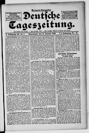 Deutsche Tageszeitung on Jan 21, 1899