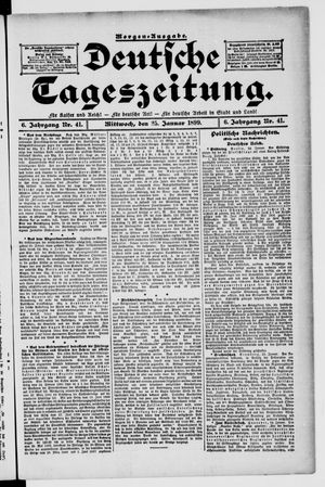 Deutsche Tageszeitung on Jan 25, 1899