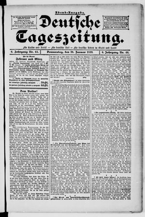 Deutsche Tageszeitung vom 26.01.1899