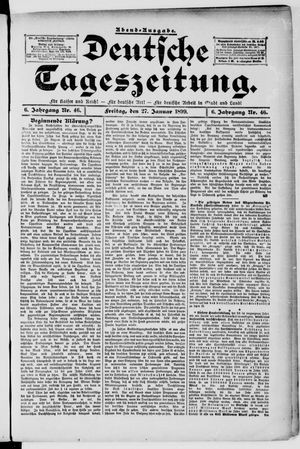 Deutsche Tageszeitung on Jan 27, 1899