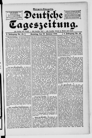 Deutsche Tageszeitung vom 29.01.1899