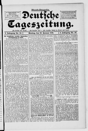 Deutsche Tageszeitung on Jan 30, 1899