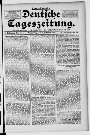 Deutsche Tageszeitung vom 02.02.1899