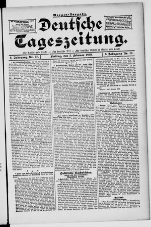 Deutsche Tageszeitung on Feb 3, 1899