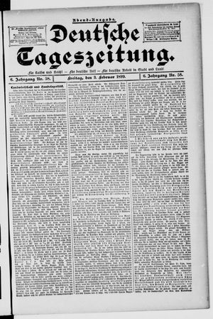Deutsche Tageszeitung on Feb 3, 1899