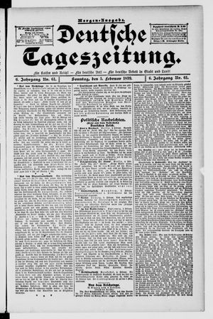 Deutsche Tageszeitung vom 05.02.1899