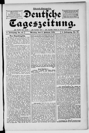Deutsche Tageszeitung on Feb 6, 1899