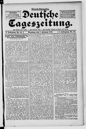 Deutsche Tageszeitung vom 07.02.1899