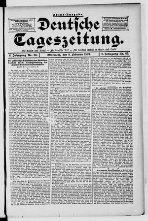 Deutsche Tageszeitung vom 08.02.1899