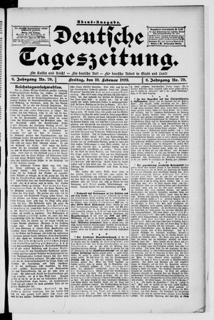 Deutsche Tageszeitung vom 10.02.1899