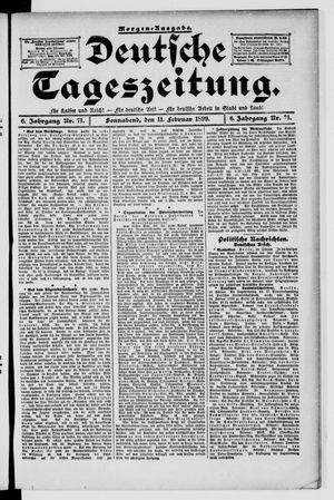 Deutsche Tageszeitung vom 11.02.1899