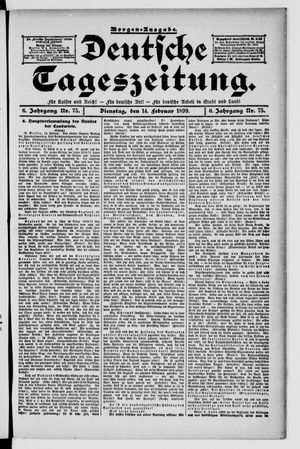 Deutsche Tageszeitung on Feb 14, 1899