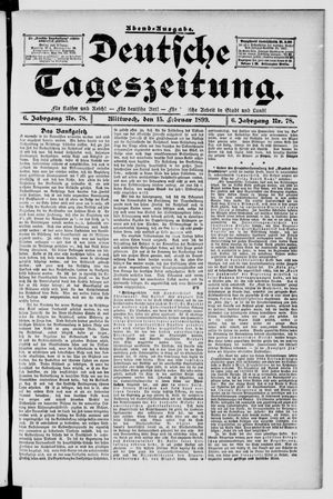 Deutsche Tageszeitung vom 15.02.1899