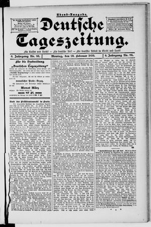 Deutsche Tageszeitung vom 20.02.1899
