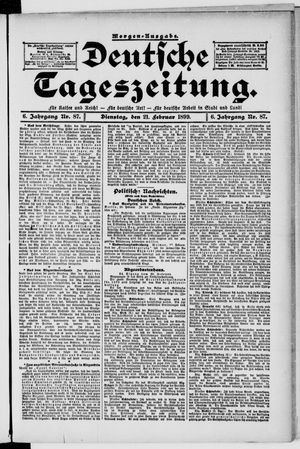 Deutsche Tageszeitung vom 21.02.1899