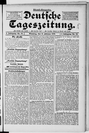 Deutsche Tageszeitung vom 21.02.1899