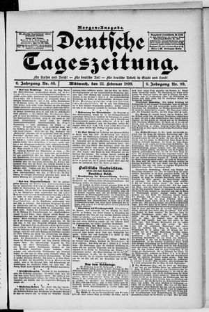 Deutsche Tageszeitung vom 22.02.1899