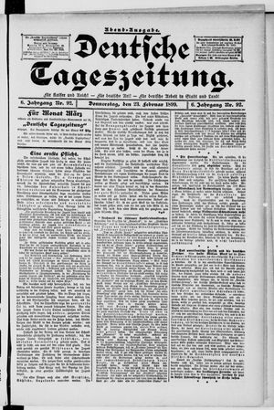 Deutsche Tageszeitung vom 23.02.1899