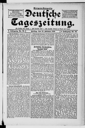 Deutsche Tageszeitung vom 24.02.1899