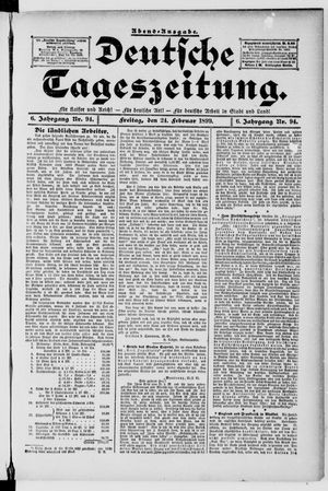 Deutsche Tageszeitung vom 24.02.1899