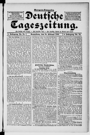 Deutsche Tageszeitung vom 25.02.1899