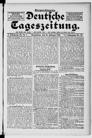 Deutsche Tageszeitung on Feb 25, 1899