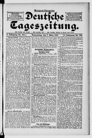 Deutsche Tageszeitung vom 02.03.1899