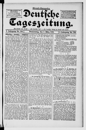 Deutsche Tageszeitung vom 02.03.1899