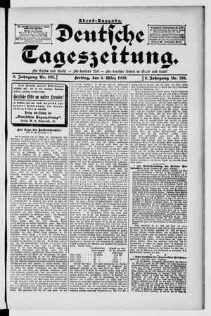 Deutsche Tageszeitung on Mar 3, 1899