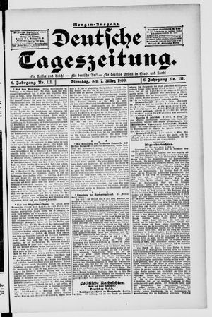 Deutsche Tageszeitung vom 07.03.1899