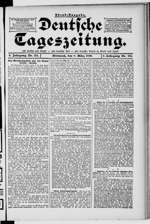 Deutsche Tageszeitung vom 08.03.1899