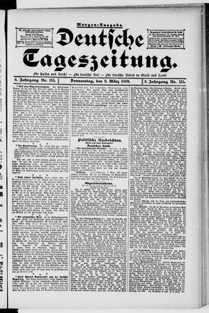 Deutsche Tageszeitung vom 09.03.1899