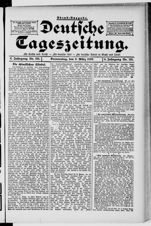 Deutsche Tageszeitung vom 09.03.1899