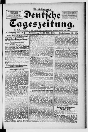 Deutsche Tageszeitung on Mar 16, 1899