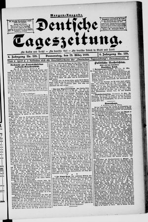 Deutsche Tageszeitung vom 23.03.1899