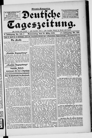 Deutsche Tageszeitung vom 23.03.1899