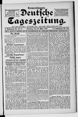 Deutsche Tageszeitung on Mar 26, 1899