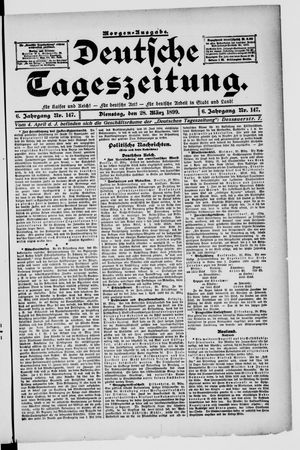 Deutsche Tageszeitung vom 28.03.1899