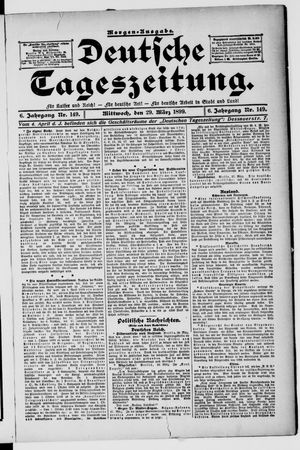 Deutsche Tageszeitung vom 29.03.1899