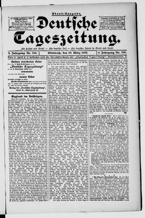 Deutsche Tageszeitung vom 29.03.1899