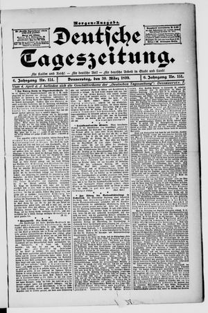 Deutsche Tageszeitung vom 30.03.1899