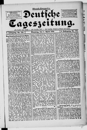 Deutsche Tageszeitung vom 04.04.1899